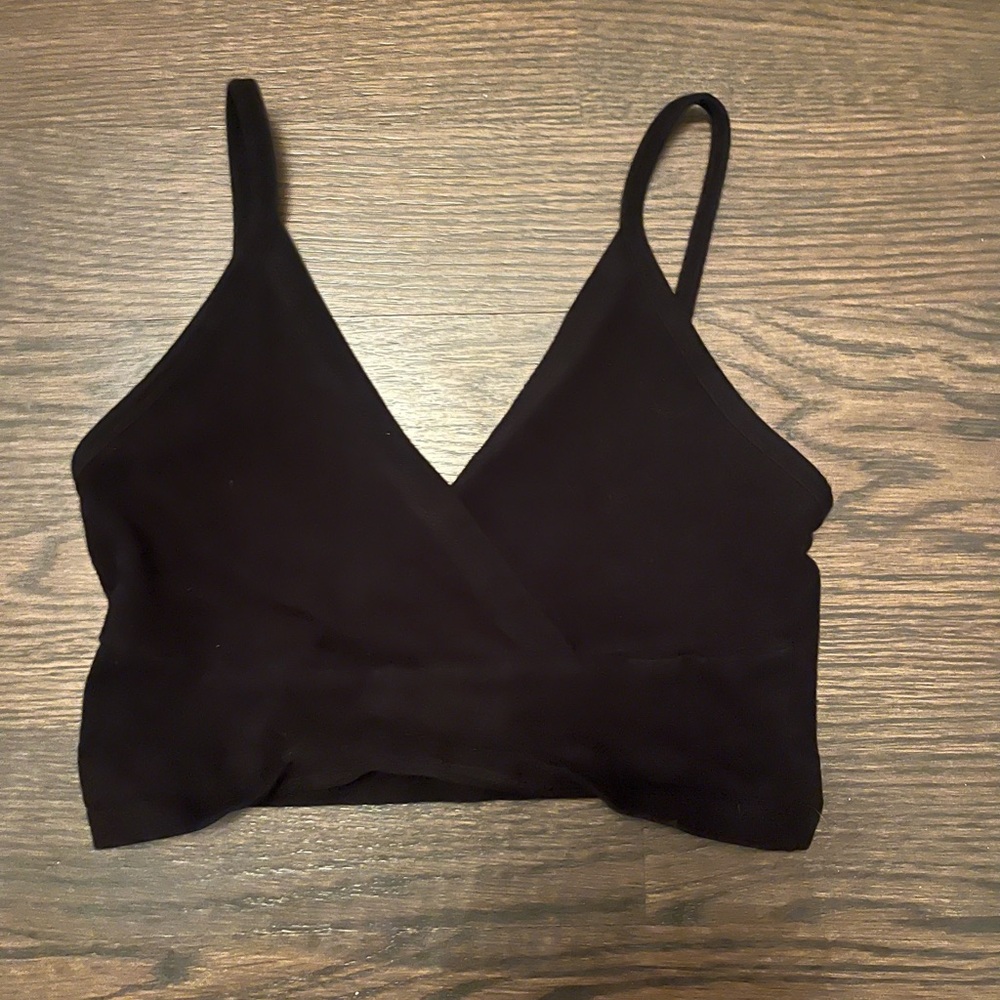 black cropped brandy tank top